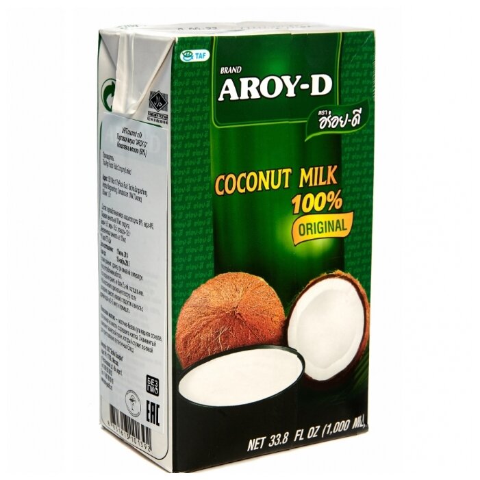 Aroy-D Молоко кокосовое 60%, 1000 мл (фото modal 1)