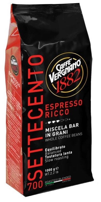 Кофе в зернах Caffe Vergnano 1882 Espresso Ricco (фото modal 1)
