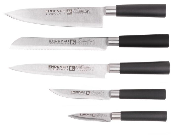 Набор ENDEVER Hamilton-012 5 ножей с подставкой (фото modal 4)