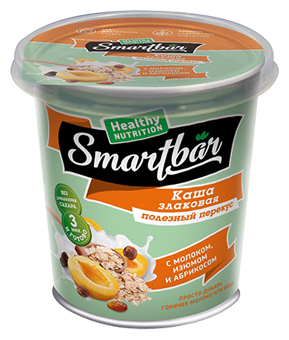 Smartbar Каша злаковая, не требующая варки с молоком, изюмом и абрикосом, 40 г (фото modal 1)