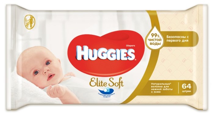 Влажные салфетки Huggies Elite Soft (фото modal 3)