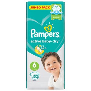 Pampers подгузники Active Baby-Dry 6 (13-18 кг) 52 шт. (фото modal nav 1)