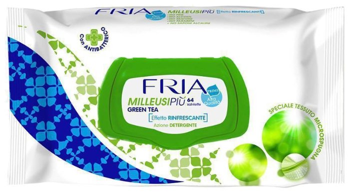 Влажные салфетки FRIA Milleusipiu с экстрактом зеленого чая (фото modal 1)