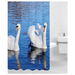 Штора для ванной Bath Plus Swans 180х200 (фото modal nav 1)