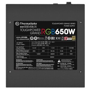 Блок питания Thermaltake Toughpower Grand RGB Gold (RGB Sync Edition) 650W (фото modal nav 7)