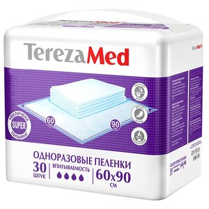 Пеленки TerezaMed Super 90177, 60 х 90 см (30 шт.) (фото modal nav 1)