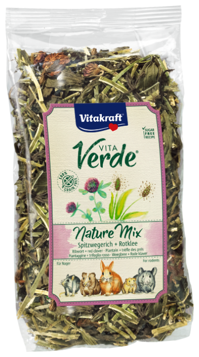 Лакомство для грызунов Vitakraft Vita Verde® Nature Mix Spitzwegerich & Rotklee (фото modal 1)