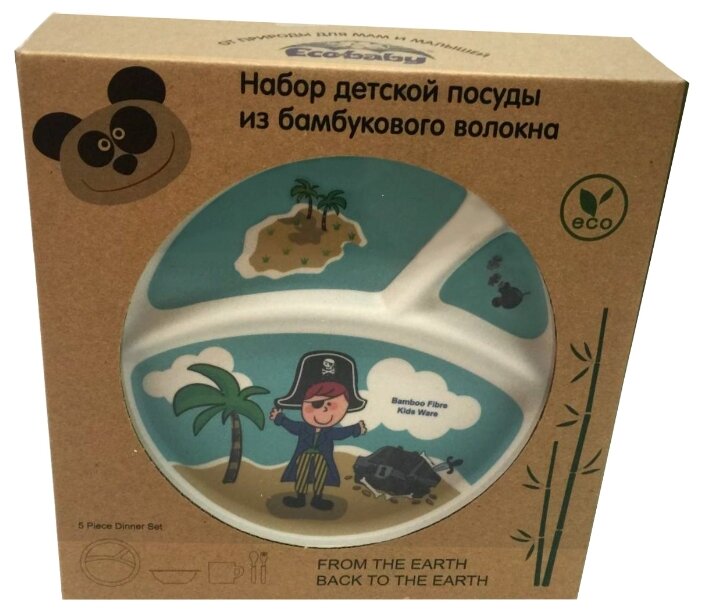 Комплект посуды Eco Baby Пираты (фото modal 3)