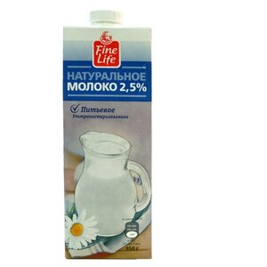 Молоко Fine Life ультрапастеризованное 2.5%, 0.925 л (фото modal nav 1)