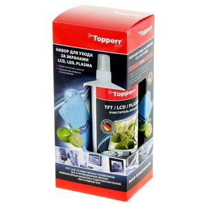 Набор Topperr 3024 чистящий спрей+сухая салфетка для экрана, для ноутбука (фото modal nav 2)
