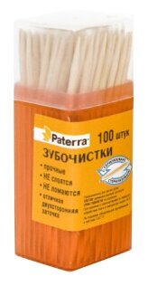 Paterra зубочистки деревянные, 100 шт (фото modal 1)