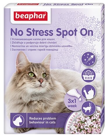 No Stress Spot On для кошек капли (0.4мл х 3) Beaphar (фото modal 1)
