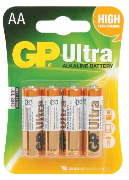 Батарейка GP Ultra Alkaline 15АU (фото modal 1)