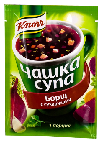 Knorr Чашка супа Борщ с сухариками 15 г (фото modal 4)