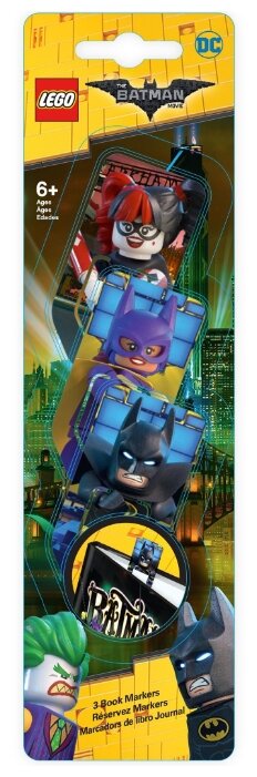 Набор закладок LEGO Batman/Batgirl/Harley Quinn 3 шт. (фото modal 1)