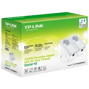 Комплект адаптеров Powerline TP-LINK TL-PA4010P KIT (фото modal nav 5)