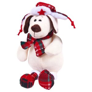 Мягкая игрушка ABtoys Собака в ушанке с шарфом 18 см (фото modal nav 1)