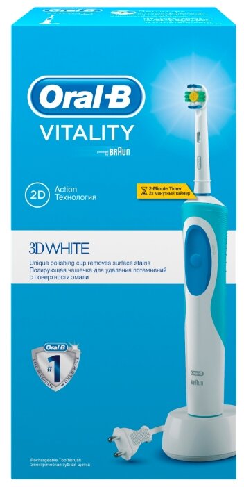 Электрическая зубная щетка Oral-B Vitality 3D White (фото modal 3)