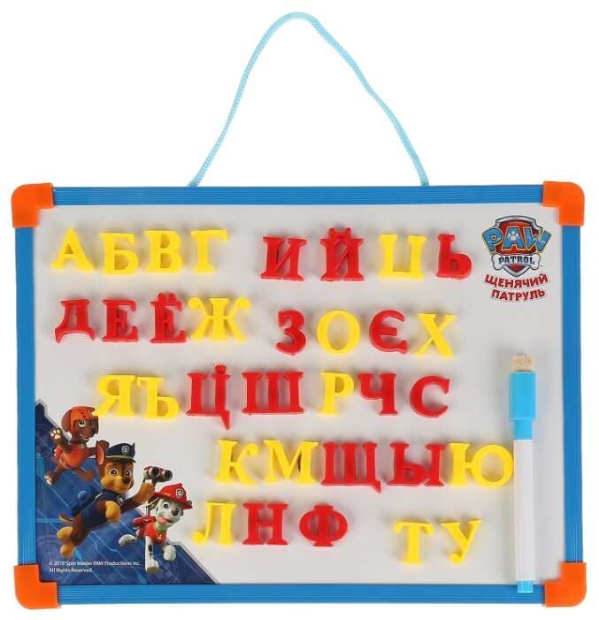 Доска для рисования детская Играем вместе Щенячий патруль с русскими буквами (L787-H27560-PP) (фото modal 1)