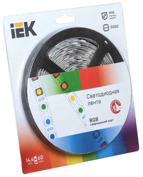 Светодиодная лента IEK LED LSR-5050RGB60-14.4-IP20-12V 5 м (фото modal 1)