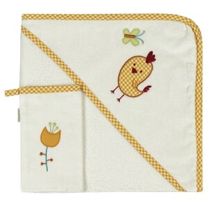 Kidboo Комплект полотенце-уголок+варежка Цыпленок (фото modal nav 1)