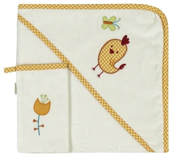Kidboo Комплект полотенце-уголок+варежка Цыпленок (фото modal 1)
