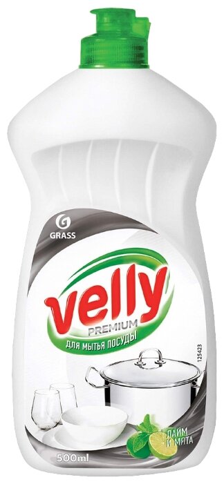 GraSS Средство для мытья посуды Velly Premium Лайм и мята (фото modal 1)