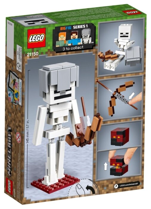 Конструктор LEGO Minecraft 21150 Скелет с кубом магмы (фото modal 2)