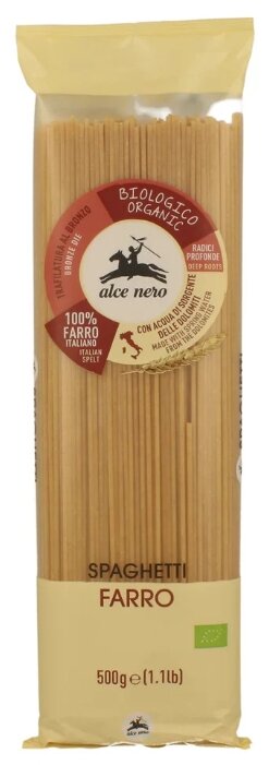 Alce Nero Макароны Spaghetti из полбы, 500 г (фото modal 1)