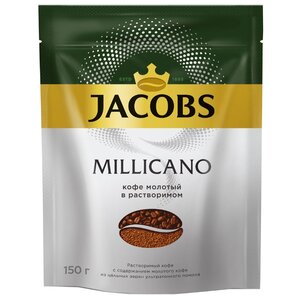 Кофе растворимый Jacobs Monarch Millicano с молотым кофе, пакет (фото modal nav 5)
