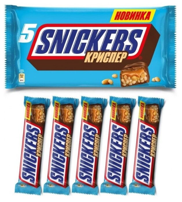 Батончик Snickers Криспер с арахисом, карамелью и воздушным рисом, 40 г (фото modal 3)