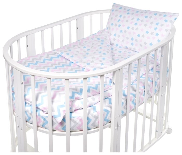 SWEET BABY комплект в овальную кроватку Colori (4 предмета) (фото modal 2)
