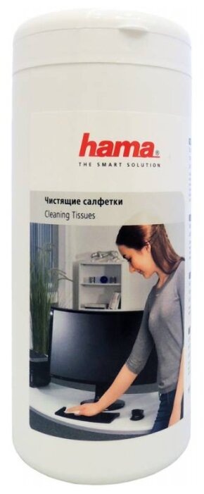 HAMA Cleaning Tissues влажные салфетки 100 шт. для оргтехники (фото modal 1)