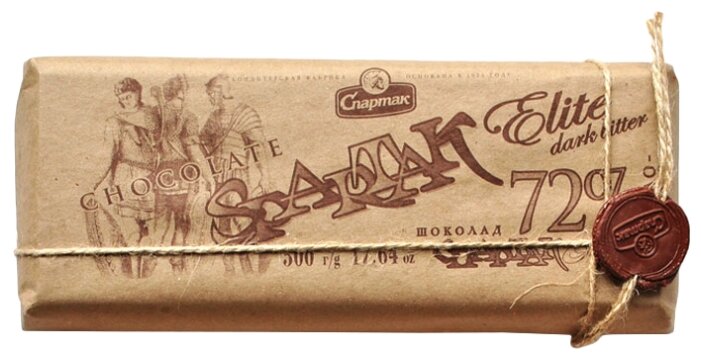Шоколад Спартак горький 72% какао (фото modal 2)