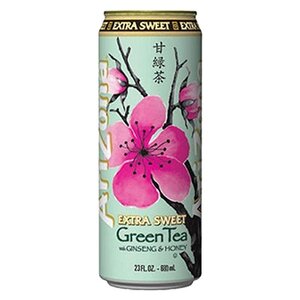 Чай AriZona Extra Sweet Green Tea with Ginseng and Honey, банка (фото modal nav 1)