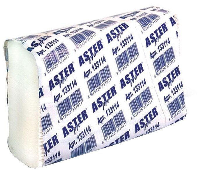 Полотенца бумажные Aster Pro Z1 Econom белые однослойные (фото modal 1)