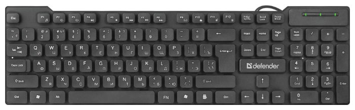 Клавиатура Defender OfficeMate HB-260 RU Black USB (фото modal 1)
