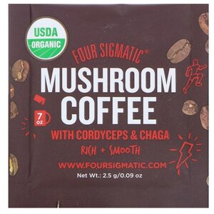Растворимый кофе Mushroom Coffee Mix с кордицепсом и чагой, в пакетиках (фото modal nav 3)