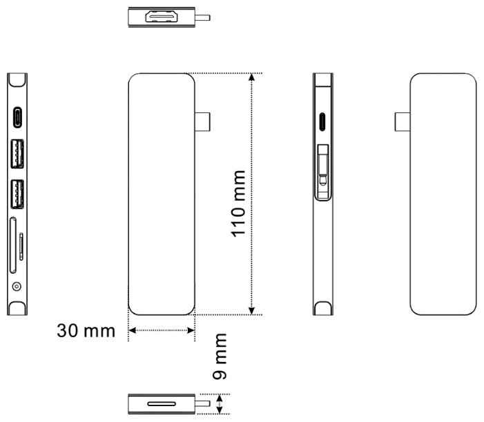 USB-концентратор HyperDrive Solo GN21D, разъемов: 7 (фото modal 10)