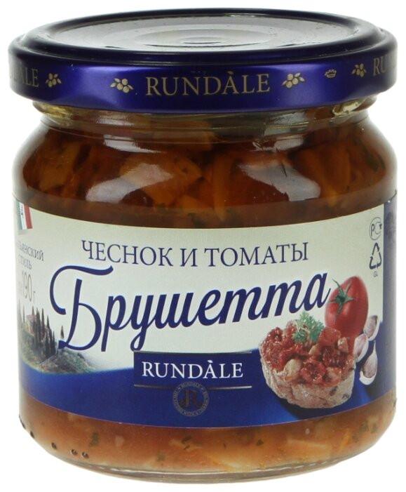 Соус Rundale Брушетта с чесноком и томатами, 190 г (фото modal 1)