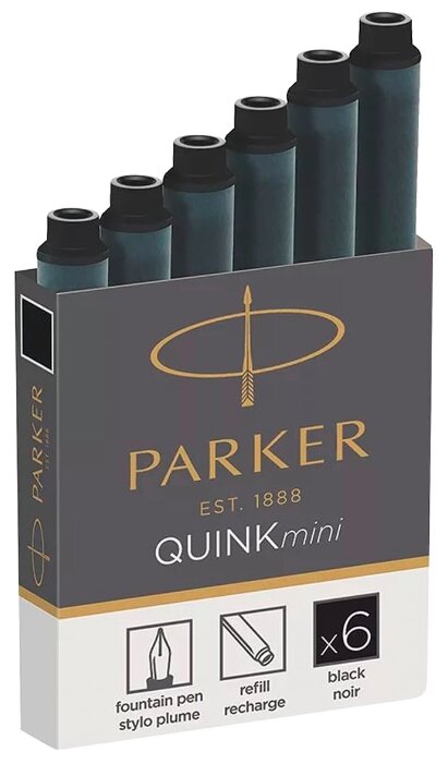 Картридж для перьевой ручки PARKER Quink Z17 Mini (6 шт.) (фото modal 1)