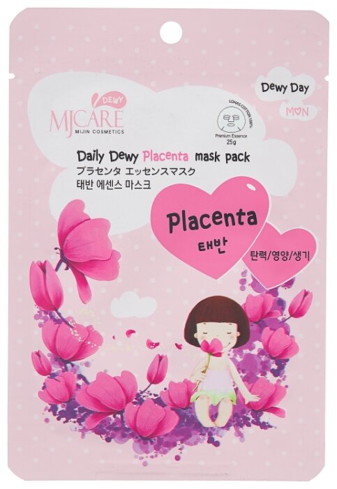 MIJIN Cosmetics тканевая маска Mj Care Daily Dewy Placenta (фото modal 1)