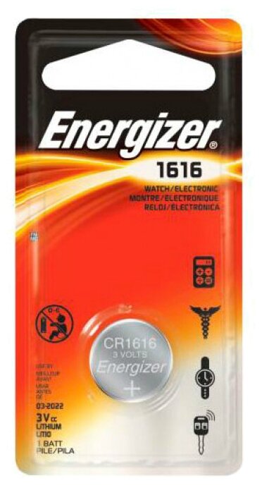 Батарейка CR1616 Energizer CR1616 BL1 (фото modal 1)