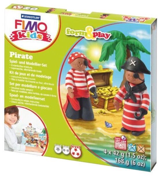 Полимерная глина FIMO kids form&play Детский набор Пират (8034 13 LZ) (фото modal 1)