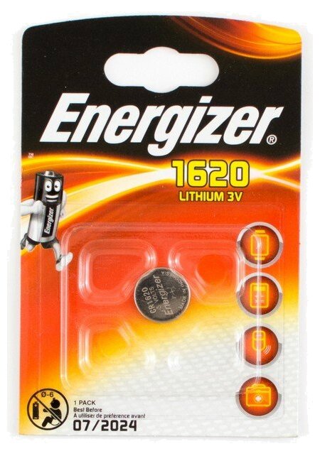 Батарейка CR1620 Energizer CR1620 BL1 (фото modal 1)