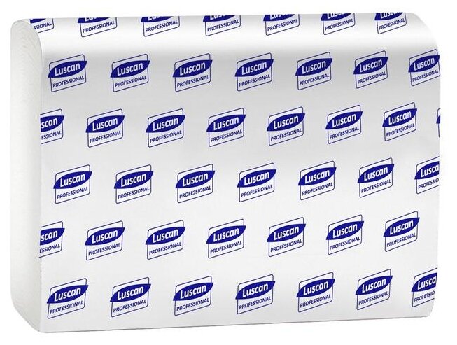 Полотенца бумажные Luscan Z-сложения белые двухслойные 190 листов (фото modal 1)