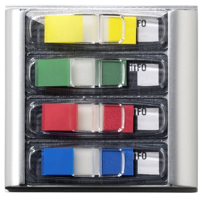 Global Notes блок-закладки с липким слоем 4 цвета по 36 л, 12,5х43 мм (773918) (фото modal 2)
