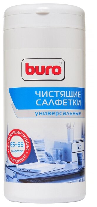 Buro BU-Tmix влажные салфетки+сухие салфетки 130 шт. для оргтехники (фото modal 1)