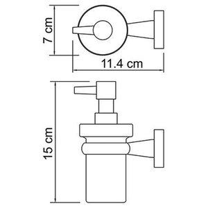 Дозатор для жидкого мыла WasserKRAFT Lippe K-6599 (фото modal nav 3)