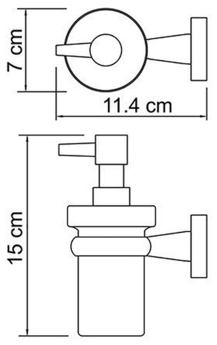 Дозатор для жидкого мыла WasserKRAFT Lippe K-6599 (фото modal 3)